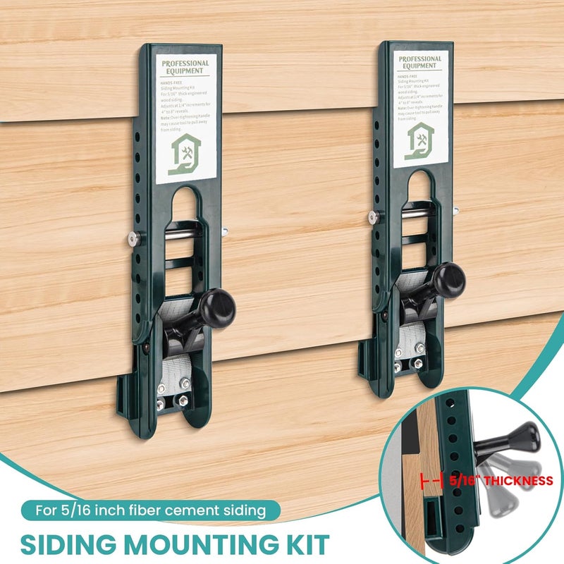 GDLIN Siding Installation Tools with Adjustable Reveals for Use with 5/16-Inch Fiber Cement Sidings, Lap Siding Mounting Gauge, Carbon Steel Body, 2 Pack - Image 2
